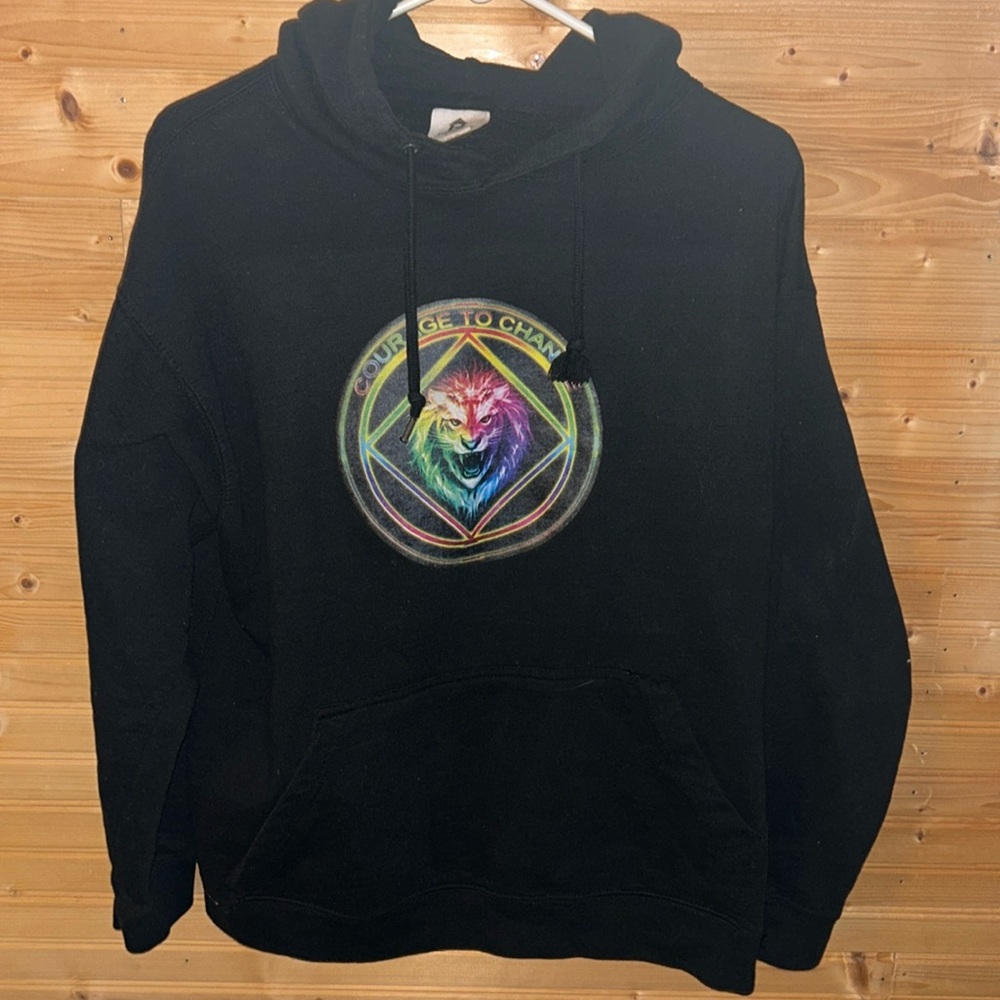 Black Graphic Hoodie
